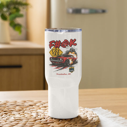 F#@K the CO2 Tax Travel mug with a handle